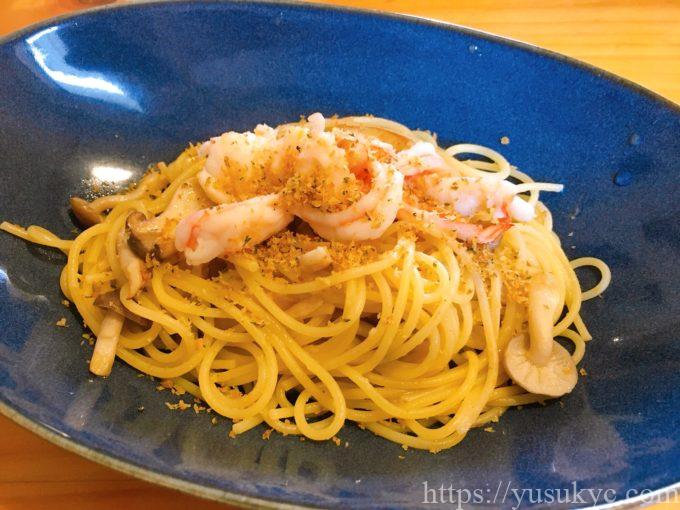 BEARE(ベアーレ)のパスタ(エビとキノコのオリーブオイルパスタ)