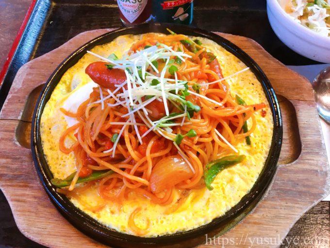 如庵(じょあん)のランチ(ナポリタン)