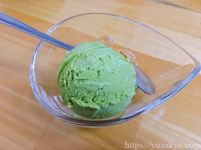 おとんかつひめのメニュー(レディース定食のアイス)