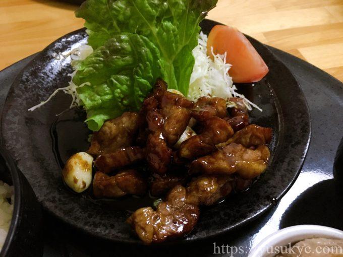 おとんかつひめのメニュー(スタミナトンテキ定食)