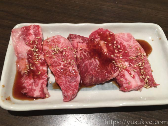 焼肉えんやのメニュー(黒毛和牛カルビ)