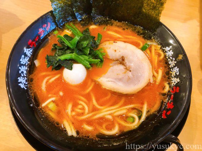 横浜家系ラーメン有楽家桑名店の赤鬼ラーメン
