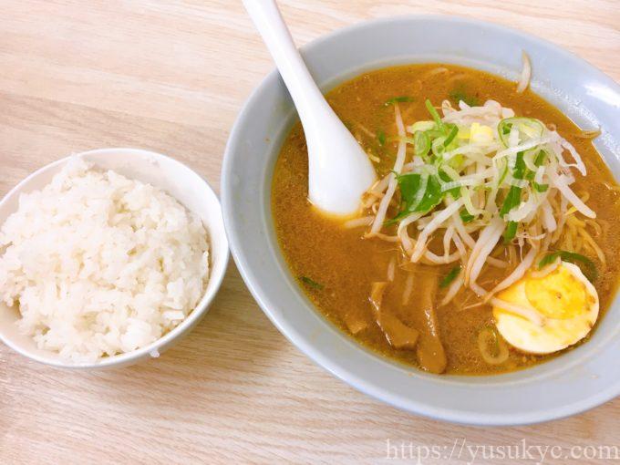 華鈴(かりん)のメニュー(味噌ラーメン・ご飯セット)