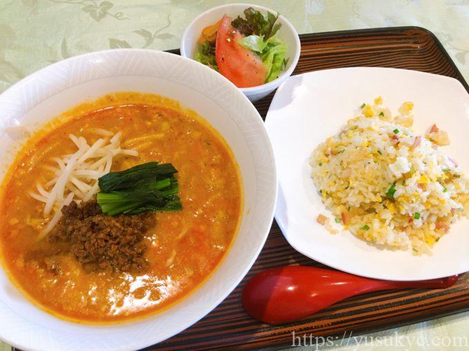 竜宮城のメニュー(坦々麺ランチ)