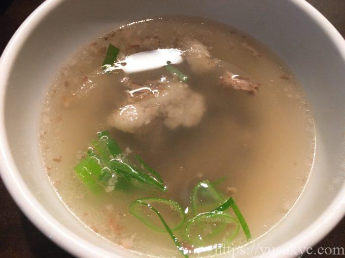 焼肉小川のメニュー(テールスープ塩)