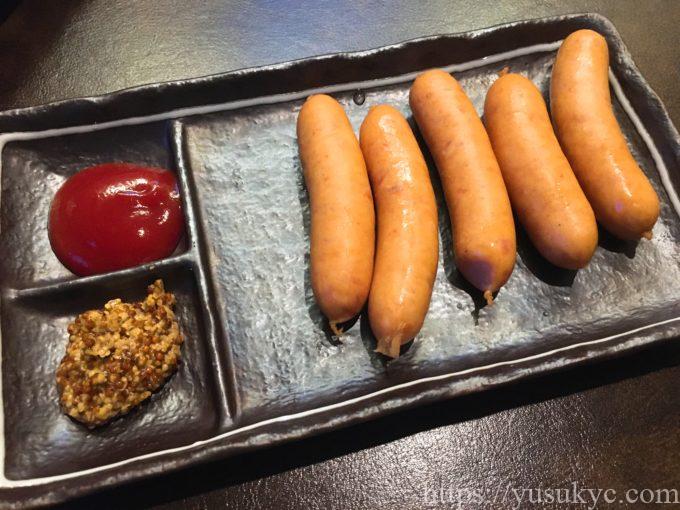 焼肉小川のメニュー(粗挽きウインナー)