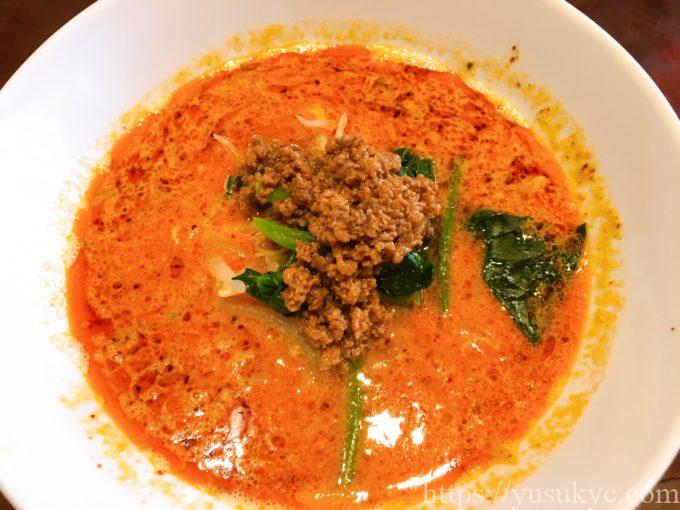 浜木綿(はまゆう)のメニュー(坦々麺)