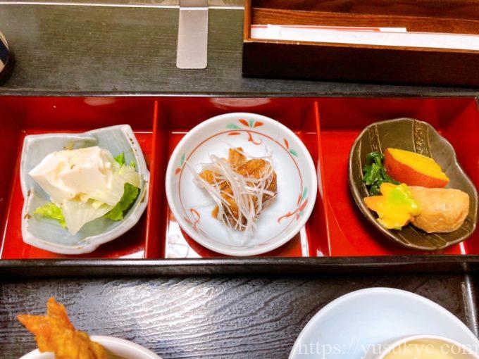 歌行燈(うたあんどん)メニュー小さな天丼と三彩御膳