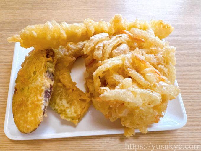 四代目横井製麺所のメニュー(天ぷら)