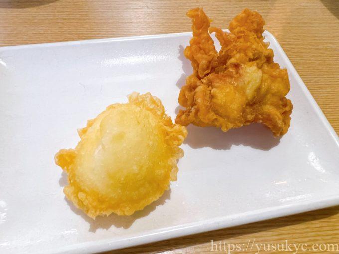 四代目横井製麺所のメニュー(天ぷら)